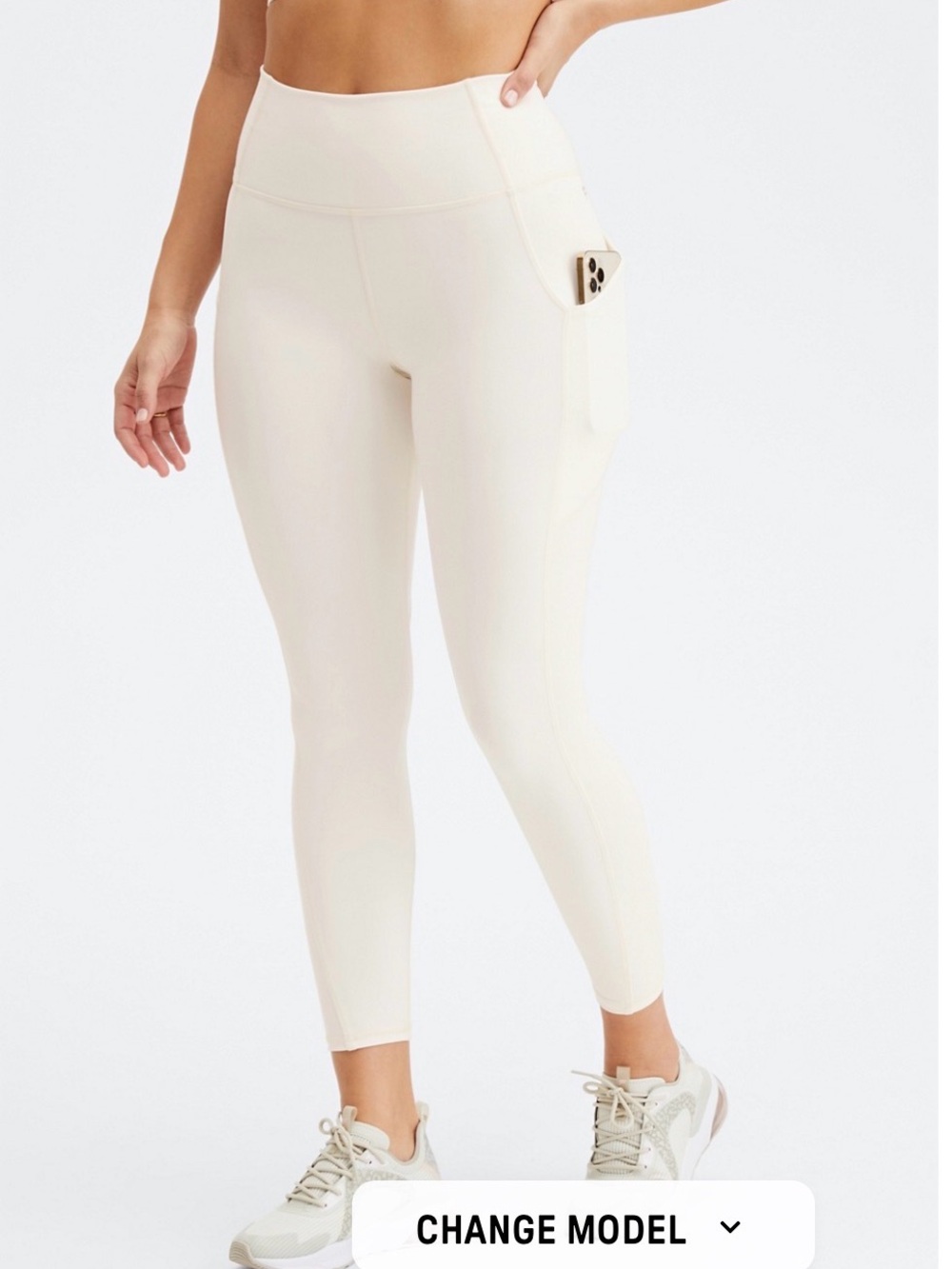 Fabletics Oasis PureLuxe High-Waisted Legging White cream Sz M